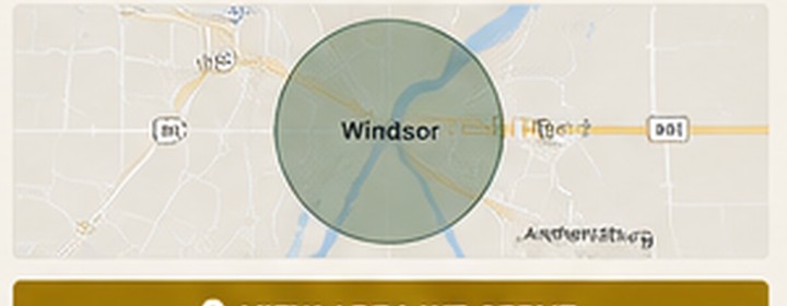 Service area map centred on Windsor